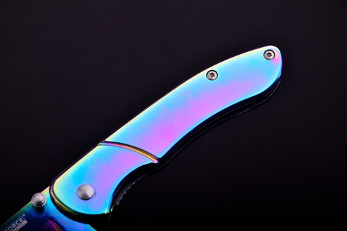 Imagen 5 de 10 de Cuchillo Navaja Rainbow Tornasolada Tac Force Speedster