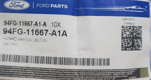 Imagen 4 de 4 de Botón Conmutador Luces Ford Ka Fiesta Power Max Move Balita