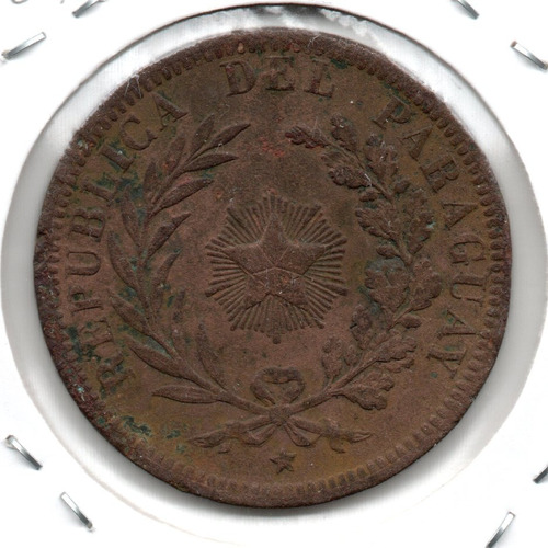 Moneda Paraguay 4 Centesimos 1870 Km#4.1
