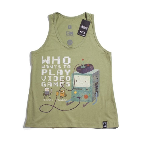 Imagem 3 de 4 de Camiseta Feminina Cartoon Network Hora De Aventura Bmo 8 Bit