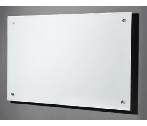 Painel Lousa De Vidro Temperado Branca 100x80cm Com Led Cor Branco Liso