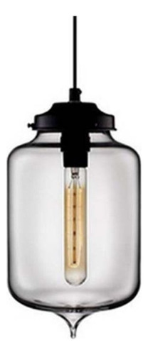 Lampara Colgante De Metal - Diseño Taki Tall Smoke 18 Cm