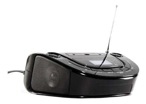 Imagen 2 de 2 de Reproductor Portátil Daewoo Usb Bluetooth Aux Sd Am Fm Reloj Color Negro