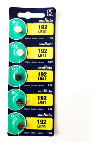 Pila Murata 192 Lr41 1.5v Alcalina Pack X 5