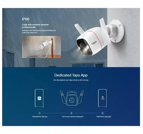 Cámara de Seguridad TP-Link Tapo C320WS para Exterior 2K Full Color