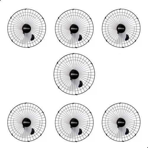 Kit 7 Ventilador De Parede 60cm Turbolex 200w 220w