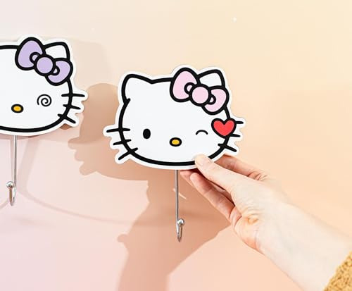 Ganchos De Pared Para Abrigos Hello Kitty Con Decoración.