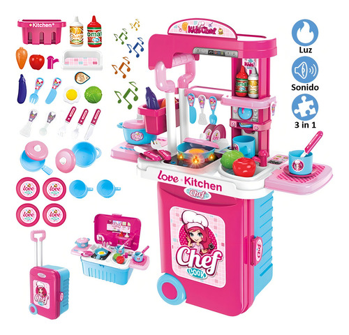 Cocina de juguete Eggy Toys 008-951A/2024 color rosa