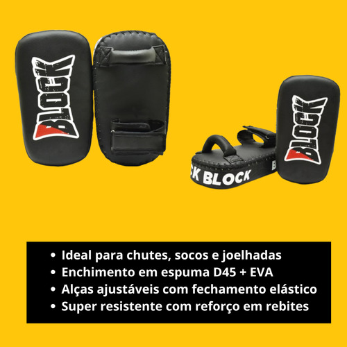Kit Luta Aparador Chute Manopla Foco Soco Raquete Chute Alto