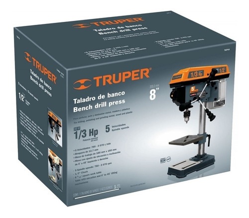 Imagen 2 de 2 de Taladro De Banco / Piso, De 1/2 De 8 Pulgadas Truper