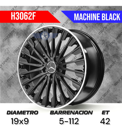 4 Rines 19 Deportivos 5-112 Mercedes Benz Audi Vw Leon Cupra Machine Black
