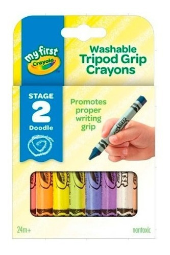 Crayola: Caja X 12 Crayones Triangulares Lavables Tienda Ofi