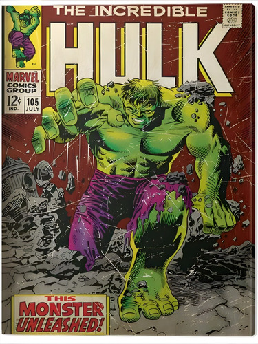 Póster Increible Hulk Autoadhesivo 100x70cm#995