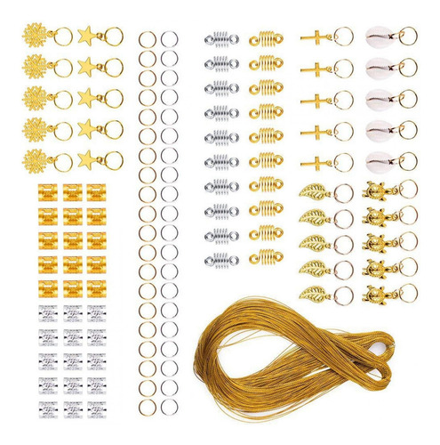 Anillos De Pelo Rastas Clip Cuerda Trenzas Metal Moda Sh