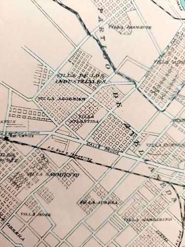 Mapa Color Original Buenos Aires 1912 Ferrocarriles Plano (Usado)