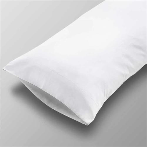 Imagen 3 de 7 de Funda De Almohada 100 % Algodon Percal 50x80 Cm Blanco 80x50