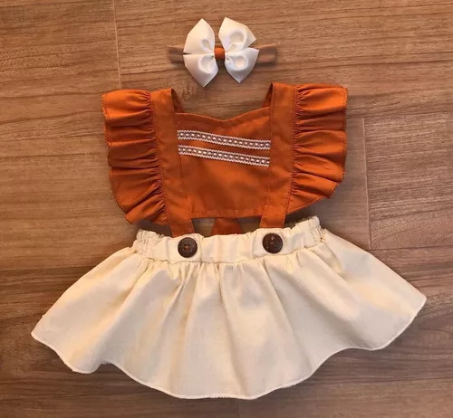 Jardineira Fantasia Romper Body Bebe Menina Moana Tiara Baby