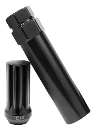 Tuerca Larga Rin Negra Birlos Seguridad Teix M 14x1.5 24pz