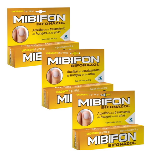 Bifonazol Kener Mibifon Unguento 3 Tubos  De 20g Cada Uno