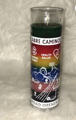 Abre Camino Vela 8  Envase Cristal 7 Color Open Road Candle