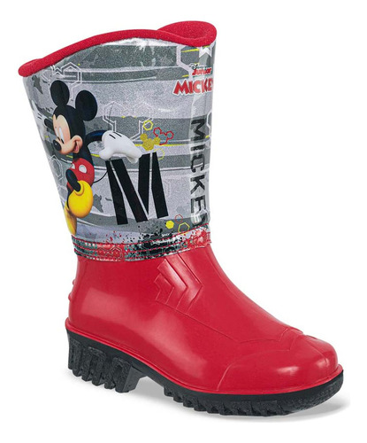 Botas Mickey Remei Rojo Para Niño Disney