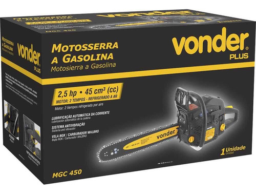 Motosserra A Gasolina 45 Cc Sabre 16 Pol Mgc 450 Vonder