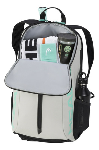 Mochila Head Raqueta Head Tour de color negro 2024 a gris
