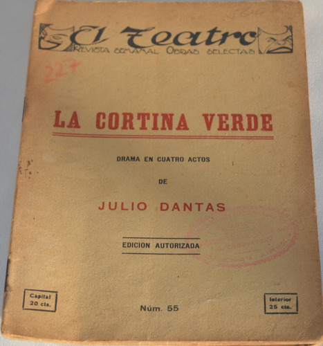 La Cortina Verde  Julio Dantas - El Teatro Librosretail G28