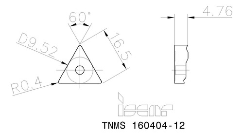 Inserto Tnms 160404 Materiales Blandos Y No Ferrosos X 3 Un