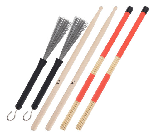 Acessório De Instrumento Conjunto De Baquetas De Bateria 5a