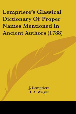 Libro Lempriere's Classical Dictionary Of Proper Names Me...