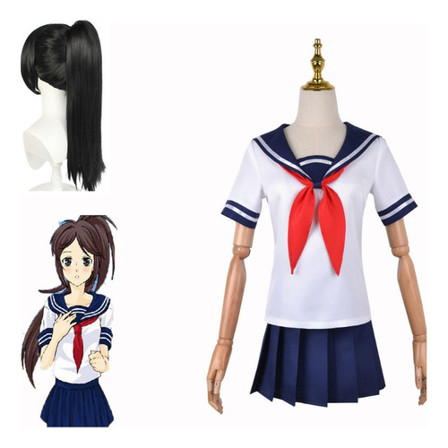 Peruca De Fantasia Ayano Aishi De Yandere Simulator Jk Sch