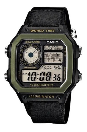 Reloj Hombre Casio Ae-1200whb Verde Militar  Impacto Online