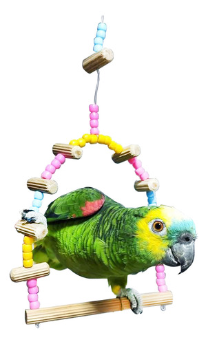 Brinquedo Para Papagaio E Calopsita - Balanço Decorado