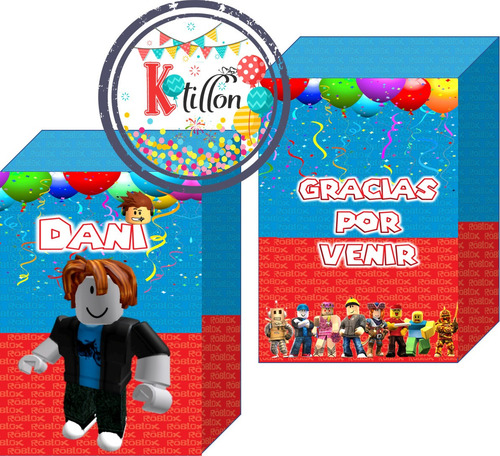25 Bolsitas Sorpresita Personalizadas Roblox.- Kotillonk