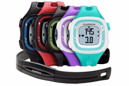 Reloj Gps Garmin Fr15 Negro Y Azul + Hrm Banda Cardíaca