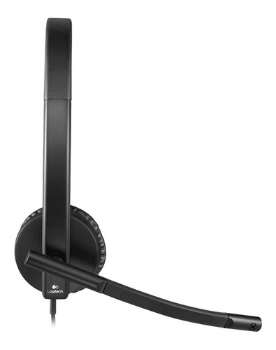 Auriculares Headset Logitech H570e Estereo Usb Para Oficina Color Negro