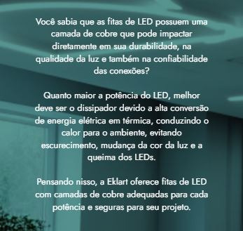 Fita Led 15w/m 3000k 127v Ip65 Rl 50mts Ekf4296127 Eklart