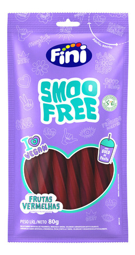 Gomitas Veganas Smoofree Frutos Rojos Fini - 3 Und