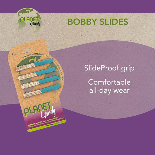 Bobby Pins Azules Deslizantes 4 Unidades