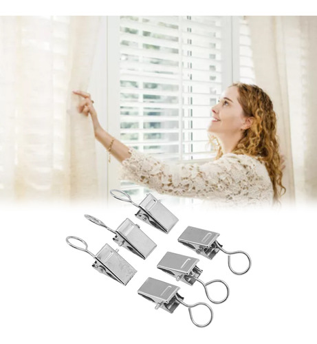 100 Clips De Metal Para Cortinas, Resistentes, Duraderos, Re