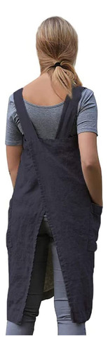 Delantal Apron Wrolem Para Mujer Con Espalda Cruzada Y Bolsi