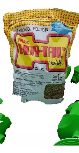 Imagen 5 de 5 de Hormigas Llevate El Pack X 4 Porta Cebos Mas 1 Hortal 1 Kg.