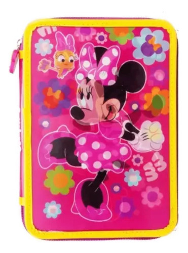 Cartuchera Canopla Minnie Mouse Moño Disney Con Accesorios