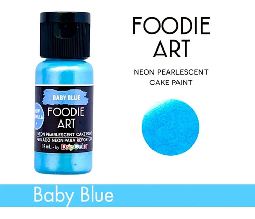 Colorante Comestible Foodie Art Perlado Neon Baby Blue
