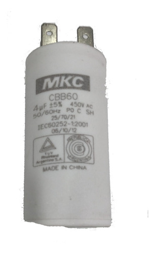 Capacitor De Marcha 22 Uf 450 Vac Mkc