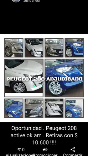 Peugeot Adjudicado  P-208 Activé Pk Am Active 5p