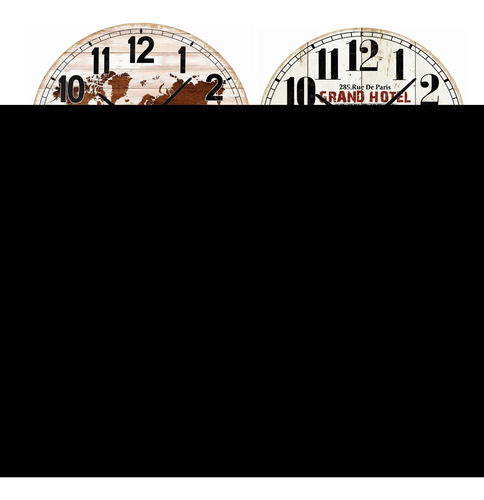 Pack 11 Relojes De Pared 29 Cm Varios Diseños Ideal Reventa Beige
