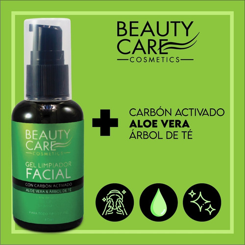 Imagen 5 de 9 de Kit 2 Gel Limpiador Facial Carbón Activado Y 1 Gel Aloe Vera