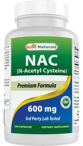 Suplemento Best Naturals Nac N-acetil-cisteína 600 Mg 250 Cá